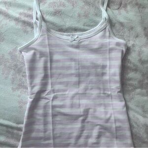 Frankie's Bikinis Pink and White Striped Camisole